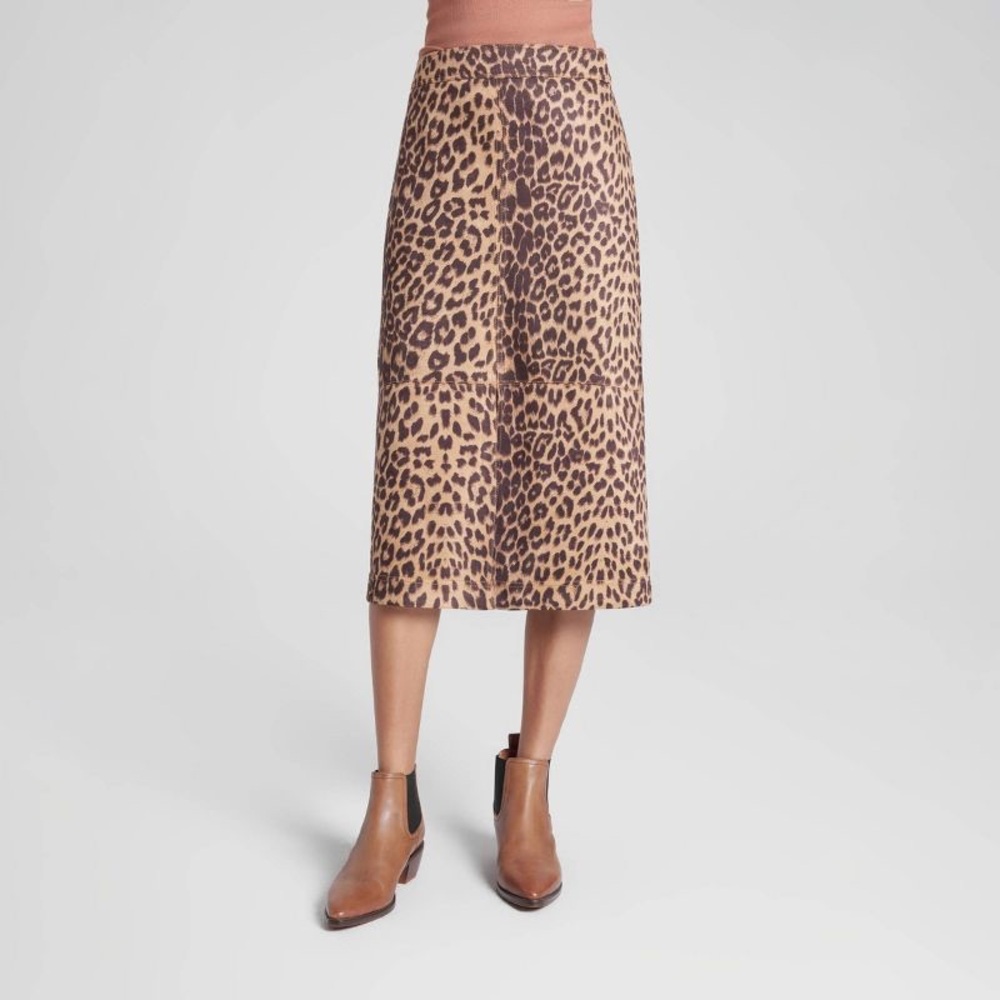 a new day Leopard Print Pencil Skirt in Tan and Brown
